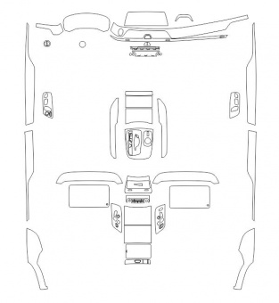 Комплект пленки для защиты салона BMW 7-Series G11, G12 rest