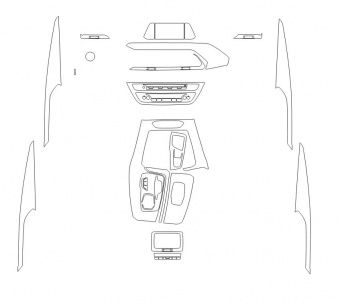 Комплект пленки для защиты салона BMW X3 G01 (резка ✂ по лекалам)